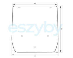 szyba New Holland T5.95 T5.105 T5.115 - tylna 84600198 (1470)