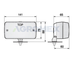 Lampa cofania, LA1 Wesem, biała 12V-24V