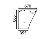 szyba do ciągnika Fendt - drzwi dolna bezbarwna 205810030111 (4443)