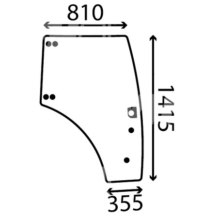 szyba New Holland T5.95 T5.105 T5.115 - drzwi prawe 84224131 (1468)