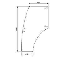 szyba Landini Globus, Massey Ferguson 2200 - drzwi lewe 3553939M1 (2024)