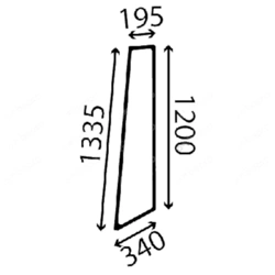 szyba JCB - narożna prawa 332/A1142 (3308)
