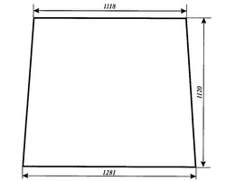 szyba do ciągnika C-385, 1604, 1201, 1204, Zetor - przednia 86368075 (25A)