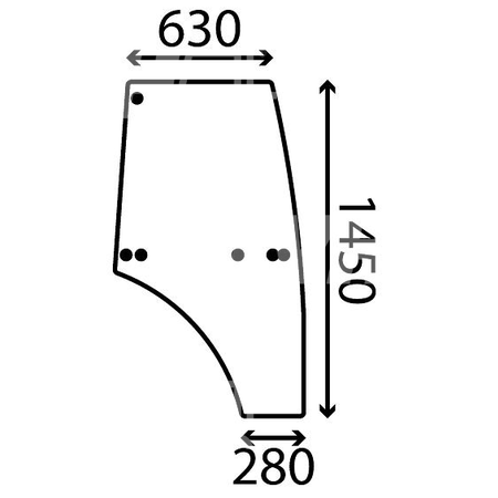 szyba MF Massey Ferguson 3615 3625 3635 3645 nowa kabina - drzwi prawe VA431585, VA206264 (1608)