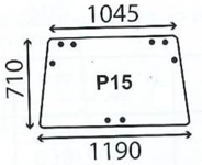 szyba do ciągnika John Deere - tylna AL70094 (2580)