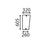 szyba do ciągnika Same - przednia dolna 04439279