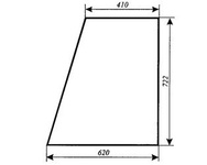 szyba do ciągnika Fendt - drzwi górna zielona 385500350020 (817/1)