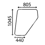 szyba Renault kabina RS serie XX-12 -14 -54 -94 - drzwi (lewe, prawe) 7700007531 (1162)