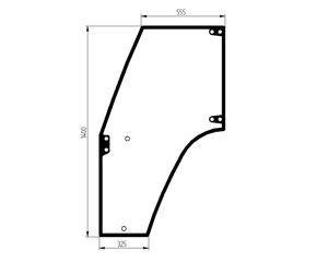 szyba Kubota STV32, STV36, STV40 - drzwi lewe 0069872253 (2810)