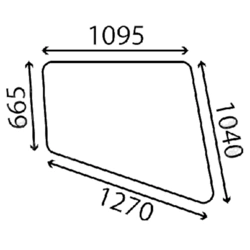 szyba CAT - boczna prawa 180-6435 (2996)