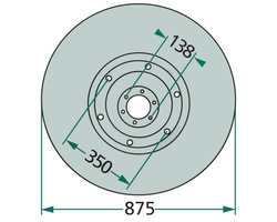 Talerz ślizgowy Kosiarka Deutz Pottinger KM24 fi 880 KM 24