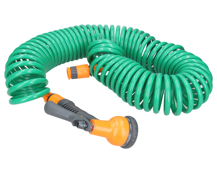 Wąż spiralny ogrodowy z pistoletem 7,5m EVA