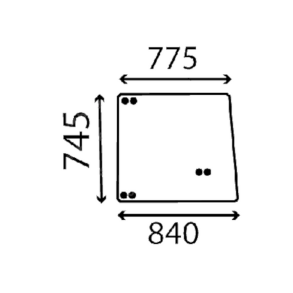 szyba - boczna górna otwierana prawa 7701024960
