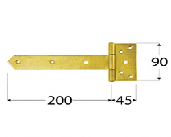 Zawias bramkowy 200x45x90x3 bramy drzwi domax