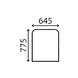 szyba Yanmar - przednia otwierana 113484, 172A21-69100 (3490)