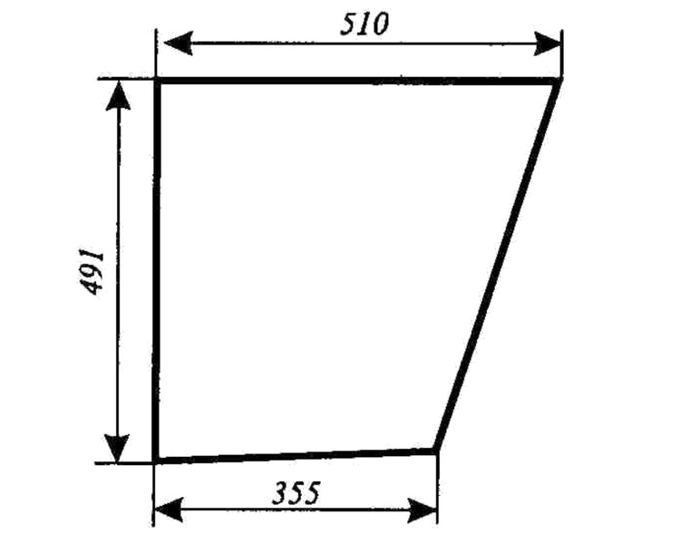 szyba do ciągnika MF kabina Ciechocin - drzwi dolna (lewa, prawa) (373)