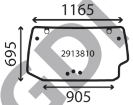 szyba do ciągnika - tylna 0.026.4168.0