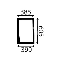 szyba CLAAS / Renault Celtis RA RC RX 426 436 442 456 - przednia dolna lewa 6005029096 (1372)