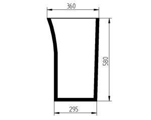 szyba do ciągnika Kubota - przednia dolna lewa 3C59170560 (2691)