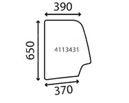 szyba do ładowarki teleskopowej Claas - boczna lewa 0013034070 (3587)