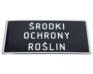 ŚRODKI OCHRONY ROŚLIN - tabliczka - aluminium - 4 kolory