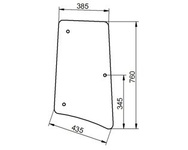 szyba do ciągnika John Deere - boczna prawa L78538 (2046)