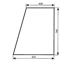 szyba do ciągnika C-355 kabina czeska - drzwi góra (140)
