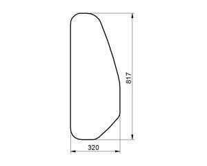 szyba Volvo - boczna lewa 14508461 (1973)