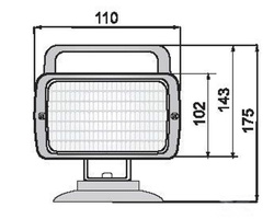 lampa robocza 12/24V biała na magnes PL.21.000 Ajba