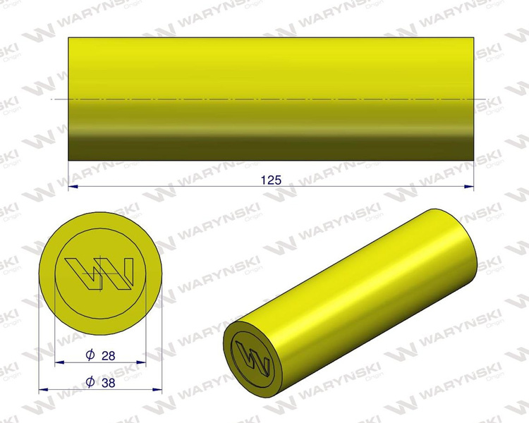 Amortyzator poliuretanowy walec 38x125 WARYŃSKI