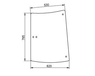 szyba Fdo ciągnika Fendt - boczna lewa 816810040421 (1337)