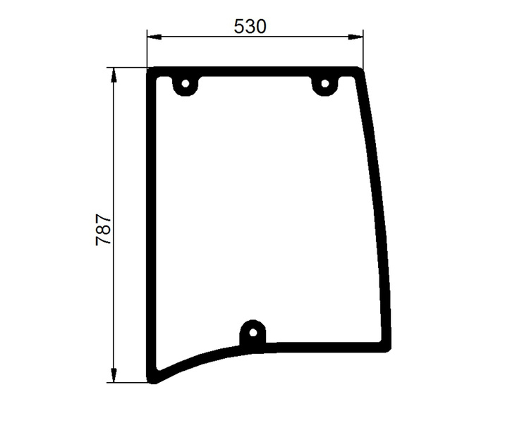 szyba Farmtrac - boczna lewa (1692)