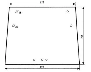 szyba do ciągnika Fendt - przednia 247810040401 (860)