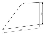 szyba ładowarka teleskopowa Manitou - drzwi górna lewa 549690 (2625)