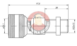 Szybkozłącze hydrauliczne EURO gniazdo long M22x1.5 gwint zewnętrzny