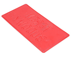 Tablica ostrzegawcza metalowa Teren Budowy niebieska 28x14 cm