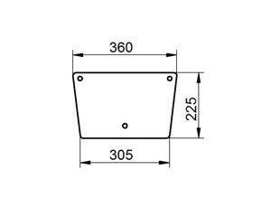 szyba do ciągnika Deutz-Fahr - tylna dolna 626801 (2357)