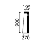 szyba Yanmar - drzwi tylna górna lewa 113210 (3098)