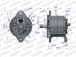 Alternator Case New Holland LRA03294 Nowy Typ EXPOM 0120468055