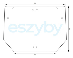 szyba New Holland T4.55 T4.65 T4.75 T4.85 T4.95 T4.105 - tylna (1469)