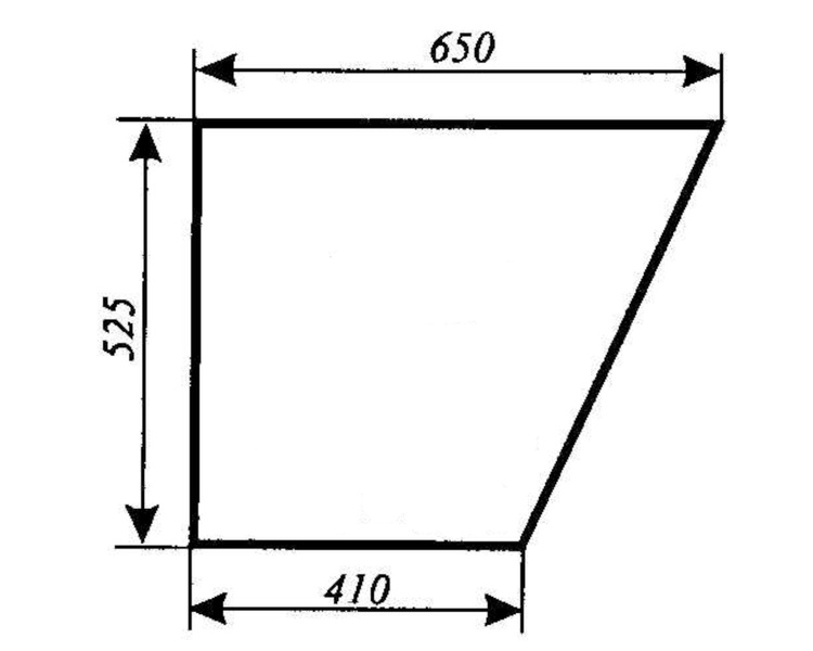 szyba do ciągnika URSUS 3512 3514 kabina Koja Smolniki - drzwi dół ver.I (lewa, prawa) (707)