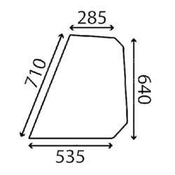 szyba do ciągnika Fendt - boczna przednia otwierana F238800200490