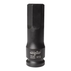 Klucz nasadowy nasadka udarowa trzpieniowa 1/2" długa HEX H19 MJW