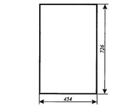 szyba do koparki Waryński 250M - przednia dolna (578)