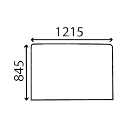 szyba do ciągnika Case - przednia 3142701R1 (4802)