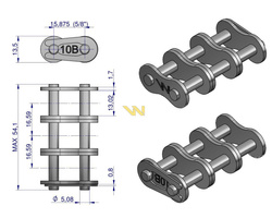 Zamek łańcucha Z10B-3 (R3 5/8) Waryński