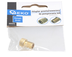 Adapter presta rowerowy do pompowania kół mosiężny Geko