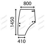 szyba Landini, McCormick - drzwi lewe 3678132M1 (4473)