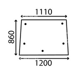 szyba Renault kabina RS serie XX-12 -14 -54 -94 - przednia 7700007533 (1379)