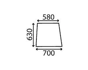 szyba do ciągnika  Deutz-Fahr - drzwi górna 04354136